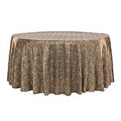 Sleek Satin Tablecloth 120" Round - Leopard Design