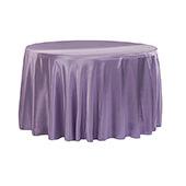 Sleek Satin Tablecloths 132" Round - Victorian Lilac/Wisteria