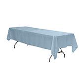 Sleek Satin Tablecloths 60"x120" Rectangular - Baby Blue