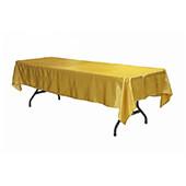 Sleek Satin Tablecloths 60"x120" Rectangular - Bright Gold