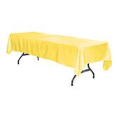 Sleek Satin Tablecloths 60"x120" Rectangular - Canary Yellow (Bright Yellow)