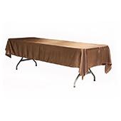 Sleek Satin Tablecloths 60"x120" Rectangular - Chocolate Brown