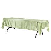 Sleek Satin Tablecloths 60"x120" Rectangular - Sage Green
