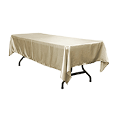 Sleek Satin Tablecloths 60"x120" Rectangular - Taupe