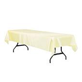 Sleek Satin Tablecloths 60"x120" Rectangular - Yellow