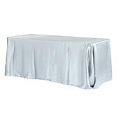 Sleek Satin Tablecloth 90"x156" Rectangular - Dusty Blue