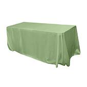 Sleek Satin Tablecloth 90"x156" Rectangular - Mint Green