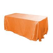 Sleek Satin Tablecloth 90"x156" Rectangular - Orange
