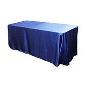 Sleek Satin Tablecloth 90"x156" Rectangular - Royal Blue