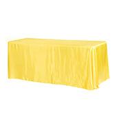 Sleek Satin Tablecloth 90"x156" Rectangular - Canary Yellow (Bright Yellow)