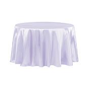 Sleek Satin Tablecloth 108" Round - Lavender