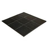 Slate Black Snaplock Dance Floor Set - Easy Assembly, Portable with Edging & Transport Cart! - 12" x 12" Tiles