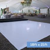 Premium Vinyl Dance Floor Wrap - White - 18ft x 21ft