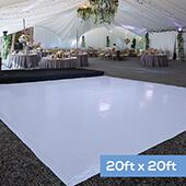 Premium Vinyl Dance Floor Wrap - White - 20ft x 20ft