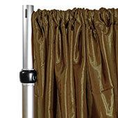 *FR* Taffeta Drape Panel by Eastern Mills 9 1/2 FT Wide w/ 4" Sewn Rod Pocket - Bronze