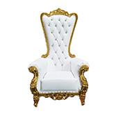 Sweetheart Bride and Groom Throne Chair - Gold