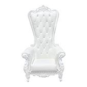 Sweetheart Bride and Groom Throne Chair - White