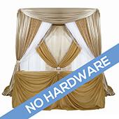 FABRIC ONLY! Traditional Theme Pro-Designed Backdrop or 4 Post Canopy Kit - 6ft-10ft Tall