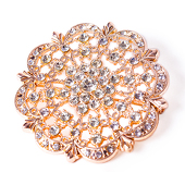 DecoStar™ Diamond Encrusted Antique Brooch - Rose Gold