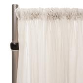 *FR* 10ft Wide Sheer Voile Curtain Panel by Eastern Mills w/ 4" Pockets - White Sand