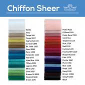 Chiffon Sheer Fabric by the Yard - 9 1/2 Wide - Choice of Colors by Eastern Mills