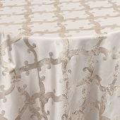 Dazzle Tablecloth by Eastern Mills - Damask Cream - Many Size Options