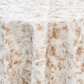 Embellished Tablecloth by Eastern Mills - Damask White  - Many Size Options