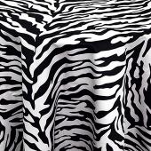Kingdom Collection Tablecloth by Eastern Mills - Zebra Print White - Many Size Options