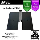 Black Pro & EZ Series - 24in x 24in Heavy Duty Base w/ 6" x 2" Pin (Up to 18ft)