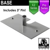 Pro & EZ Series - 8in x 14in Standard Duty Base w/ 3" x 2" Pin