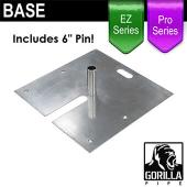 Pro & EZ Series - 24in x 24in Heavy Duty Base w/ 6" x 2" Pin (Up to 18ft)