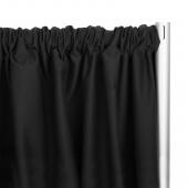 Poly Premier Cloth Drape Panel by Eastern Mills w/ Sewn Rod Pocket - Black