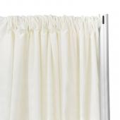 Poly Premier Cloth Drape Panel by Eastern Mills w/ Sewn Rod Pocket - Ivory