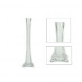 Decostar™ Glass Eiffel Tower Vase 12" - 24 Pieces - Clear