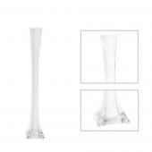 Decostar™ Glass Eiffel Tower Vase 20" - 12 Pieces - White