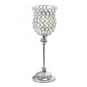DecoStar™ Real Crystal Hourglass Candle Holder Pedestal - 14"