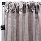Royal Slub Drape Panel - 100% Polyester - Gray