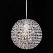 DecoStar™ Acrylic Crystal Hanging Globe Light - 10" w/ Light kit