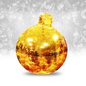 Gold DELUXE Inflatable GIANT Christmas Ornament