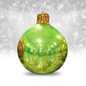 Green DELUXE Inflatable GIANT Christmas Ornament