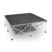 IntelliStage - Lightweight Square Portable Stage - 3ft x 3ft Platform & Riser Set - Carpet Top