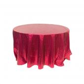 Fuchsia Round Sequin Tablecloth by Eastern Mills - 126" Round