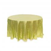 Olive Round Sequin Tablecloth by Eastern Mills - 126" Round