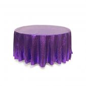 Purple Round Sequin Tablecloth by Eastern Mills - 126" Round