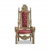 King Throne Chair - Gold/Red Frame