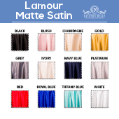 Lamour Matte Satin "Satinessa" - 100% Polyester - By The Yard - 118" Width