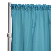 *FR* LUXE Satin Drape Panel by Eastern Mills (59" Wide) w/ 4" Sewn Rod Pocket - Bermuda Turquoise