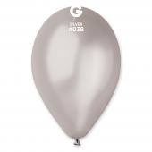 GEMAR Silver Metallic 12" Balloon - 500 Pieces