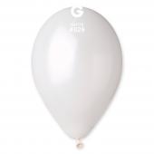 GEMAR White Metallic 12" Balloon - 50 Pieces