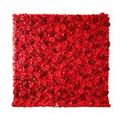 Red Mixed Floral Wall - Curtain Style - Easy Install! Select Size